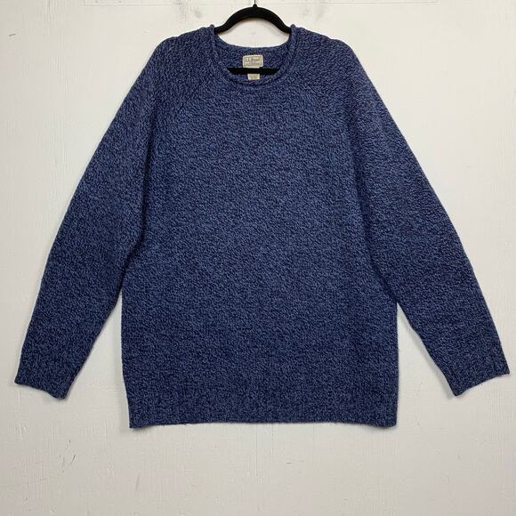 L.L. Bean Blue 100% Lambswool Pullover Sweater Size XXL Tall - Picture 1 of 7